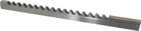 Dumont Minute Man - 7/16" Keyway Width, Style D, Keyway Broach - High Speed Steel, Bright Finish, 9/16" Broach Body Width, 1" to 6" LOC, 13-7/8" OAL, 9,400 Lbs Pressure for Max LOC - Benchmark Tooling