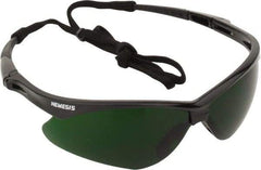 Jackson Safety - Green Lenses, Framed Welding Glasses - Scratch Resistant, Black Frame, Size Universal, Wrap Around - Benchmark Tooling