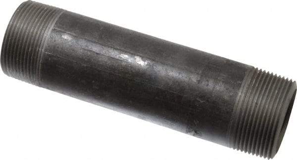 Made in USA - Schedule 80, 1-1/2" Diam x 6-1/2" Long Black Pipe Nipple - Threaded - Benchmark Tooling