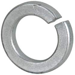 Value Collection - 1-3/8", 1.379" ID, 0.344" Thick Split Lock Washer - Grade 2 Steel, Zinc-Plated Finish, 1.379" Min ID, 1.408" Max ID, 2.219" Max OD - Benchmark Tooling