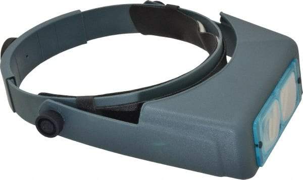 Made in USA - 2.75x Magnification, Optical Glass, Rectangular Magnifier - Headband Mount, 6 Inch Focal Distance - Benchmark Tooling