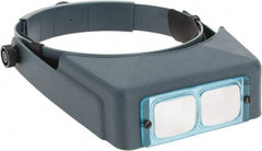 Made in USA - 3.5x Magnification, Optical Glass, Rectangular Magnifier - Headband Mount, 4 Inch Focal Distance - Benchmark Tooling