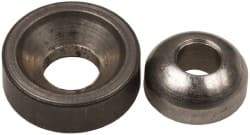 Gibraltar - 3/32" Bolt, Stainless Steel, Spherical Washer Assembly - 5/32" Inside x 3/8" Female Outside, 9/32" Male OD, 13/64" Thick, 1/32" Radius, 303 Grade - Benchmark Tooling