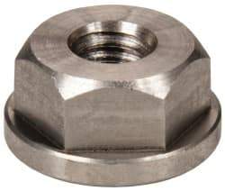 Gibraltar - 1/4-20, 5/8" Flange Diam, 5/16" High, 1/2" Across Flats, Flange Nut - Grade 303 Stainless Steel, 3/32" Flange Height - Benchmark Tooling