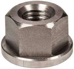 Gibraltar - 5/8-11, 1-3/8" Flange Diam, 13/16" High, 1-1/16" Across Flats, Flange Nut - Grade 303 Stainless Steel, 3/16" Flange Height - Benchmark Tooling