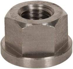 Gibraltar - 3/4-10, 1-5/8" Flange Diam, 1" High, 1-1/4" Across Flats, Flange Nut - Grade 303 Stainless Steel, 1/4" Flange Height - Benchmark Tooling