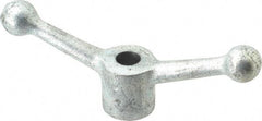 Gibraltar - 2 Offset Arms, 0.749" Hole, Zinc Plated, Reamed Speed Handle - 2-15/16" High, 5/8" Arm Diam, 1-5/8" Hub Diam, 1" Ball Diam - Benchmark Tooling