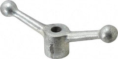 Gibraltar - 2 Offset Arms, 3/4-10" Hole, Zinc Plated, Tapped Speed Handle - 2-15/16" High, 5/8" Arm Diam, 1-5/8" Hub Diam, 1" Ball Diam - Benchmark Tooling