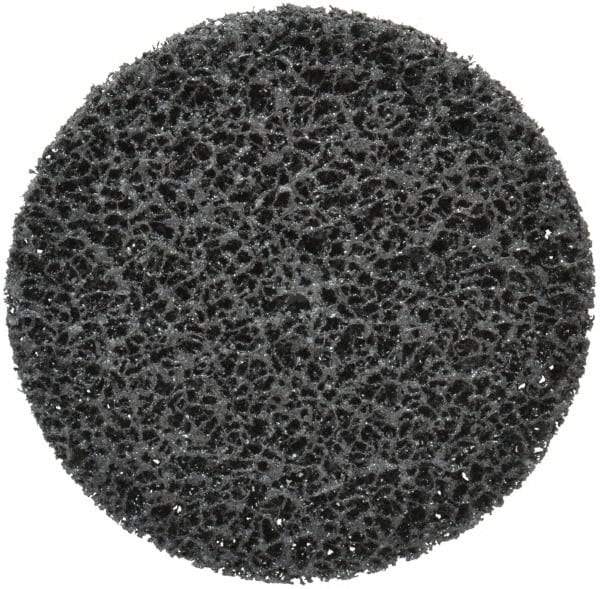 3M - 6" Very Coarse Grade Silicon Carbide Deburring Disc - 1/4" Center Hole, Arbor Connection, Black, 4,000 Max RPM - Benchmark Tooling