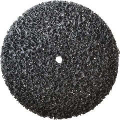 3M - 6" Very Coarse Grade Silicon Carbide Deburring Disc - 3/8" Center Hole, Arbor Connection, Black, 4,000 Max RPM - Benchmark Tooling