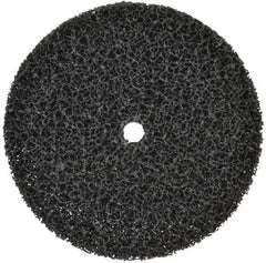 3M - 7" Very Coarse Grade Silicon Carbide Deburring Disc - 5/8" Center Hole, Arbor Connection, Black, 3,300 Max RPM - Benchmark Tooling