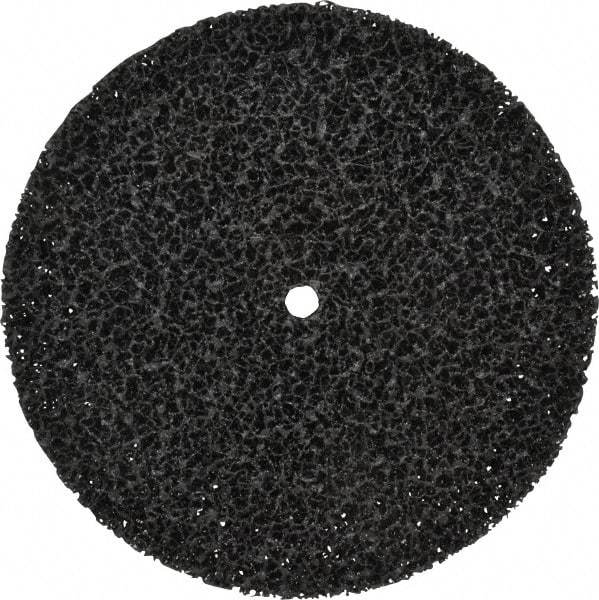 3M - 8" Very Coarse Grade Silicon Carbide Deburring Disc - 1/2" Center Hole, Arbor Connection, Black, 3,000 Max RPM - Benchmark Tooling