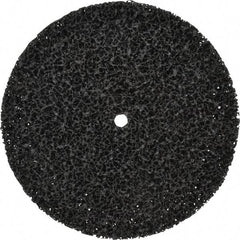3M - 8" Very Coarse Grade Silicon Carbide Deburring Disc - 1/2" Center Hole, Arbor Connection, Black, 3,000 Max RPM - Benchmark Tooling