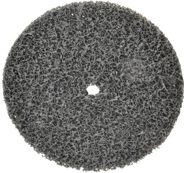 3M - 8" Very Coarse Grade Silicon Carbide Deburring Disc - 5/8" Center Hole, Arbor Connection, Black, 3,000 Max RPM - Benchmark Tooling