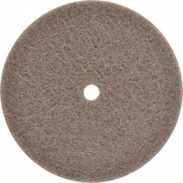 3M - 6" Very Fine Grade Silicon Carbide Deburring Disc - 1/2" Center Hole, Arbor Connection, 4,000 Max RPM - Benchmark Tooling