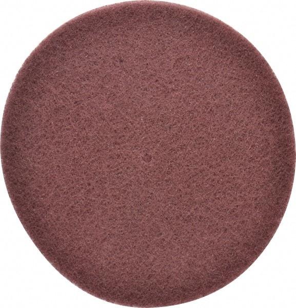 3M - 8" Very Fine Grade Aluminum Oxide Deburring Disc - 1/4" Center Hole, Arbor Connection, Maroon, 3,000 Max RPM - Benchmark Tooling
