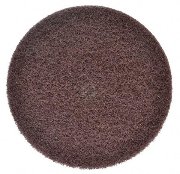 3M - 8" Medium Grade Aluminum Oxide Deburring Disc - 1/2" Center Hole, Arbor Connection, Maroon, 3,000 Max RPM - Benchmark Tooling