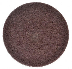 3M - 8" Medium Grade Aluminum Oxide Deburring Disc - 1/2" Center Hole, Arbor Connection, Maroon, 3,000 Max RPM - Benchmark Tooling