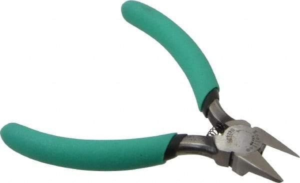 Xcelite - 4" OAL, 20 AWG Capacity, Full-Flush Diagonal Cutter - 5/8" Jaw Length x 37/64" Jaw Width, Relieved Tapered Head, ESD Cushion Handle - Benchmark Tooling