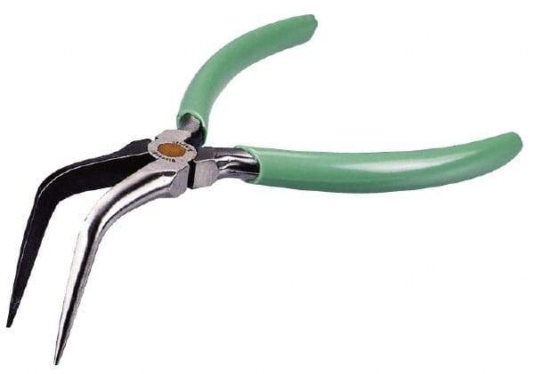 Xcelite - 6" Long, 23/64" Jaw Length, Smooth Jaw, Long Nose/Bent Nose Plier - Benchmark Tooling