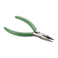 Xcelite - 5" Jaw Length x 17/32" Jaw Width, Long Chain Nose Comfort Grip Pliers - Serrated Jaw, Bi-Material Cushion Handle - Benchmark Tooling