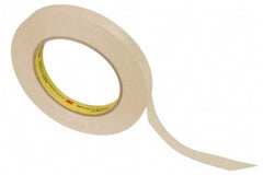 3M - 1/2" Wide x 60 Yd Long Tan Paper Masking Tape - Series 232, 6.3 mil Thick, 27 In/Lb Tensile Strength - Benchmark Tooling