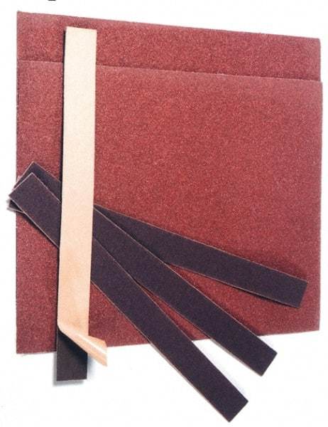 Made in USA - 150 Grit, Aluminum Oxide Adhesive Backed Sanding Sheets - Cloth, 9" x 11", Very Fine Grade, X Weighted Backing - Benchmark Tooling
