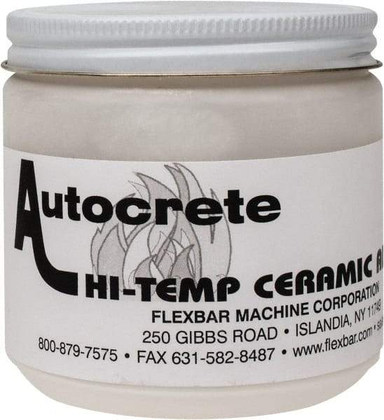 Flexbar - 1 Lb Jar White Ceramic Filler/Repair Caulk - 3000°F Max Operating Temp, 24 hr Full Cure Time - Benchmark Tooling