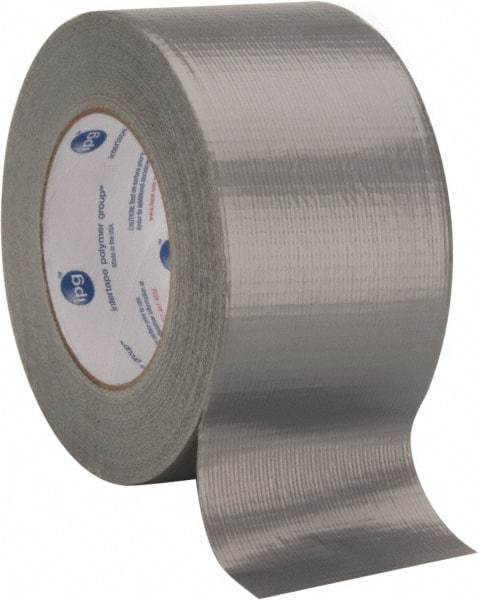 Intertape - 3" x 55m Silver Duct Tape - 7 mil, Rubber Adhesive, Polyethylene Film Backing, 17 Lb/ln Tensile Strength, Series AC10 - Benchmark Tooling