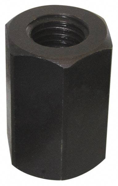 Value Collection - 3/4-10 UNC, 1-7/8" OAL Steel Standard Coupling Nut - Black Oxide Coated, 1-1/4" Width Across Flats - Benchmark Tooling