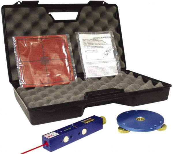 Laseraim - 500 Ft. Max Measuring Range, Red Beam Laser Level Kit - Includes Carry Case, LTA3 Targets, LTAL1 Tripod Mount and Magic Level - Benchmark Tooling