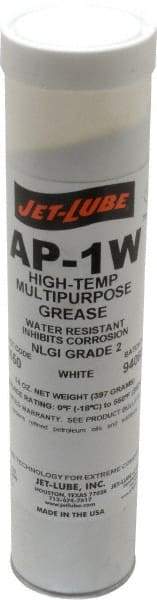 Jet-Lube - 14 oz Cartridge High Temperature Grease - White, High Temperature, 550°F Max Temp, NLGIG 2, - Benchmark Tooling