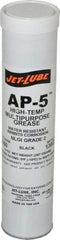 Jet-Lube - 14 oz Cartridge Moly-Disulfide Extreme Pressure Grease - Black, Extreme Pressure & High Temperature, 550°F Max Temp, NLGIG 2, - Benchmark Tooling