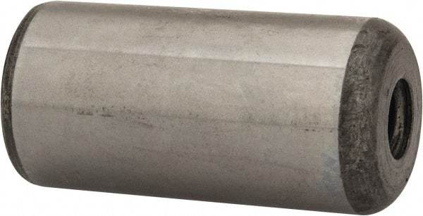 Value Collection - 1" Diam x 2" Pin Length Grade 8 Alloy Steel Pull Out Dowel Pin - 1 Rounded & 1 Threaded End - Benchmark Tooling