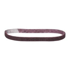 Norton - 1/2" Wide x 18" OAL, Aluminum Oxide Abrasive Belt - Aluminum Oxide, Medium, Nonwoven, Series STE - Benchmark Tooling