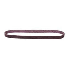 3M - 1/2" Wide x 24" OAL, Aluminum Oxide Abrasive Belt - Aluminum Oxide, Medium, Nonwoven, Series SC-BS - Benchmark Tooling