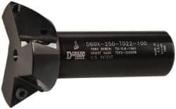 Dorian Tool - 60° Included Angle, 2-1/2 Inch Max Cutting Diameter, 3 Inserts, 1 Inch Shank Diameter, TDEX 220408-EN Insert Style, Indexable Dovetail Cutter - 3-1/2 Inch Overall Length - Benchmark Tooling