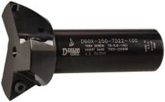 Dorian Tool - 60° Included Angle, 2-1/2 Inch Max Cutting Diameter, 3 Inserts, 1 Inch Shank Diameter, TDEX 220408-EN Insert Style, Indexable Dovetail Cutter - 3-1/2 Inch Overall Length - Benchmark Tooling