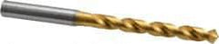 OSG - 8.49884mm 120° Vanadium High Speed Steel Jobber Drill - TiN Finish, Right Hand Cut, Spiral Flute, Straight Shank, 125mm OAL, Standard Point - Benchmark Tooling