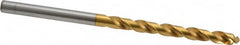 OSG - #22 130° Vanadium High Speed Steel Jobber Drill - TiN Finish, Right Hand Cut, Spiral Flute, Straight Shank, 75mm OAL, Standard Point - Benchmark Tooling