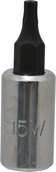 Proto - 1/4" Drive, T15 Torx Bit Socket - 1-1/2" OAL - Benchmark Tooling