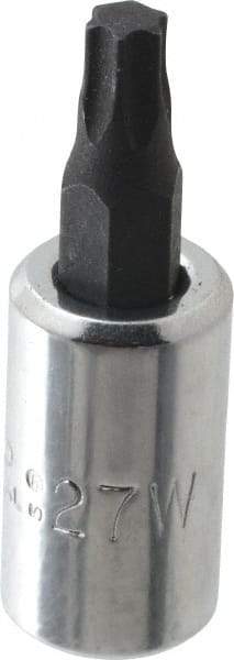 Proto - 1/4" Drive, T27 Torx Bit Socket - 1-1/2" OAL - Benchmark Tooling