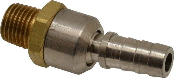 Coilhose Pneumatics - 1/4 Male NPT Pneumatic Hose Ball Swivel - Brass - Benchmark Tooling