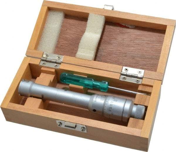 SPI - 0.8 to 1", 3.15" Gage Depth, Mechanical Inside Micrometer - 0.0002" Graduation, 0.0002" Accuracy, Ratchet Stop Thimble - Benchmark Tooling