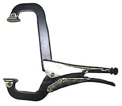 Grip-On - 16-1/8" OAL Standard Jaw Stepped C-Clamp Weld Locking Pliers - Exact Industrial Supply