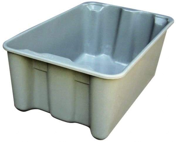 MFG Tray - 300 Lb Load Capacity Gray Fiberglass Tote Container - Stacking, Nesting, 20-1/2" Long x 12.9" Wide x 8" High - Benchmark Tooling