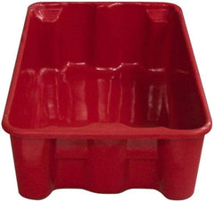 MFG Tray - 300 Lb Load Capacity Red Fiberglass Tote Container - Stacking, Nesting, 24.3" Long x 14.8" Wide x 8" High - Benchmark Tooling