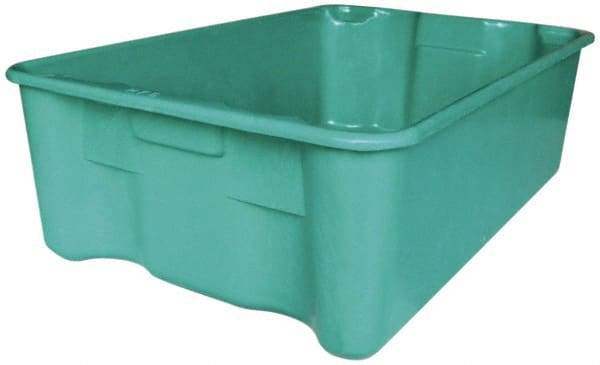 MFG Tray - 500 Lb Load Capacity Green Fiberglass Tote Container - Stacking, Nesting, 25.3" Long x 18" Wide x 10" High - Benchmark Tooling