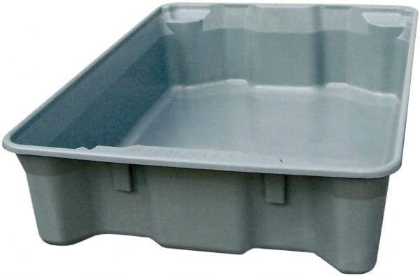 MFG Tray - 500 Lb Load Capacity Gray Fiberglass Tote Container - Stacking, Nesting, 25.3" Long x 18" Wide x 10" High - Benchmark Tooling