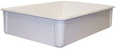 MFG Tray - 400 Lb Load Capacity White Fiberglass Tote Container - Stacking, 25.8" Long x 17.8" Wide x 6" High - Benchmark Tooling